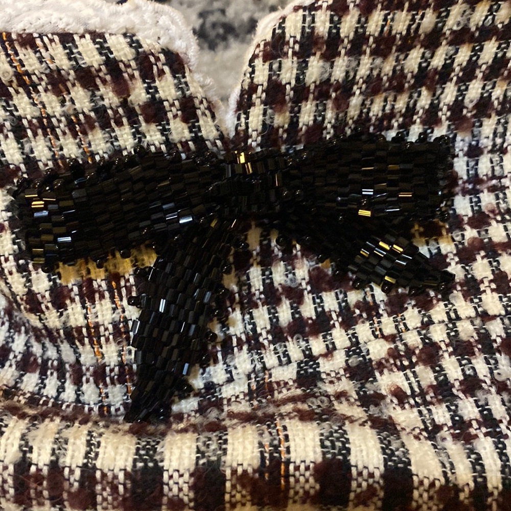 SHUSHU/TONG Brown Check Minidress size US 6 - Picture 4 of 7